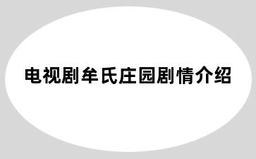 电视剧牟氏庄园剧情介绍