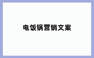 电饭锅营销文案