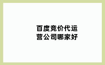 百度竞价代运营公司哪家好