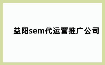 益阳sem代运营推广公司