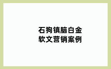 石狗镇脑白金软文营销案例