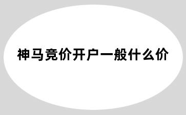 神马竞价开户一般什么价