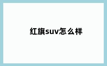 红旗suv怎么样