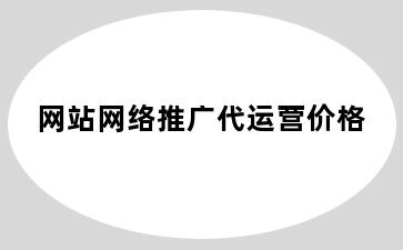 网站网络推广代运营价格