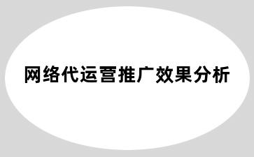 网络代运营推广效果分析