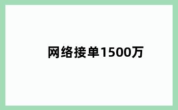 网络接单1500万