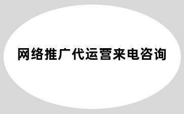 网络推广代运营来电咨询