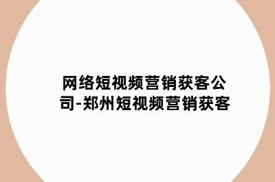 网络短视频营销获客公司-郑州短视频营销获客