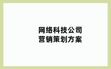 网络科技公司营销策划方案