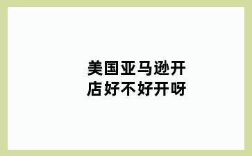 美国亚马逊开店好不好开呀