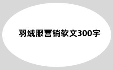 羽绒服营销软文300字