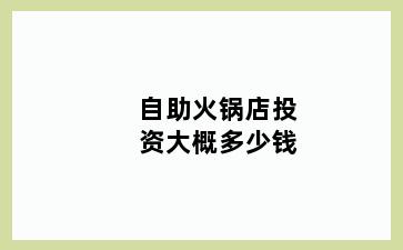 自助火锅店投资大概多少钱