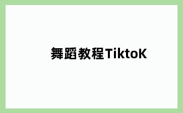 舞蹈教程TiktoK