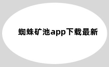 蜘蛛矿池app下载最新