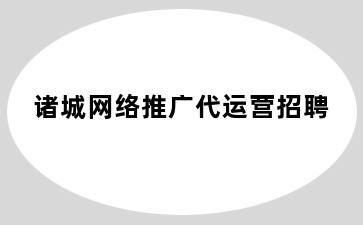 诸城网络推广代运营招聘