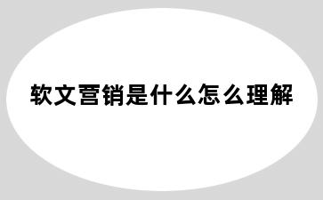 软文营销是什么怎么理解