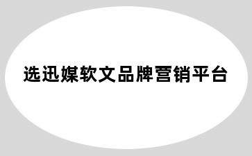 选迅媒软文品牌营销平台