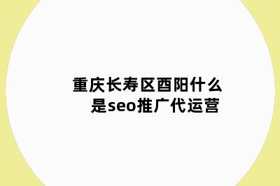 重庆长寿区酉阳什么是seo推广代运营