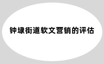 钟埭街道软文营销的评估