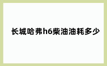 长城哈弗h6柴油油耗多少