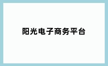 阳光电子商务平台