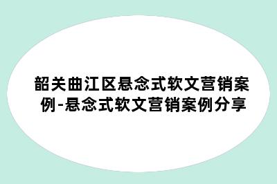 韶关曲江区悬念式软文营销案例-悬念式软文营销案例分享