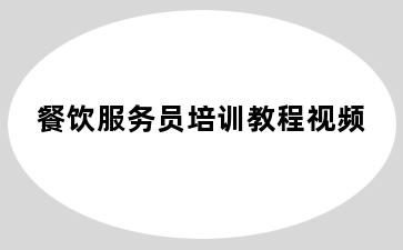 餐饮服务员培训教程视频