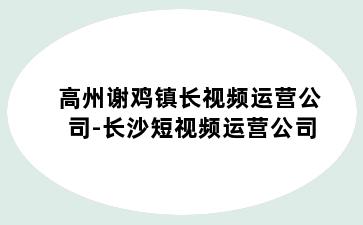 高州谢鸡镇长视频运营公司-长沙短视频运营公司