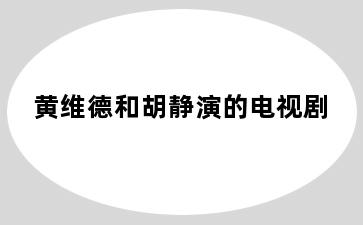 黄维德和胡静演的电视剧