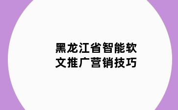 黑龙江省智能软文推广营销技巧