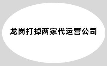 龙岗打掉两家代运营公司